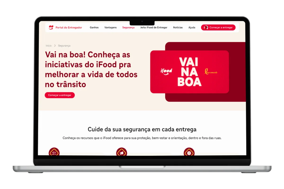 Mockup — Página Segurança