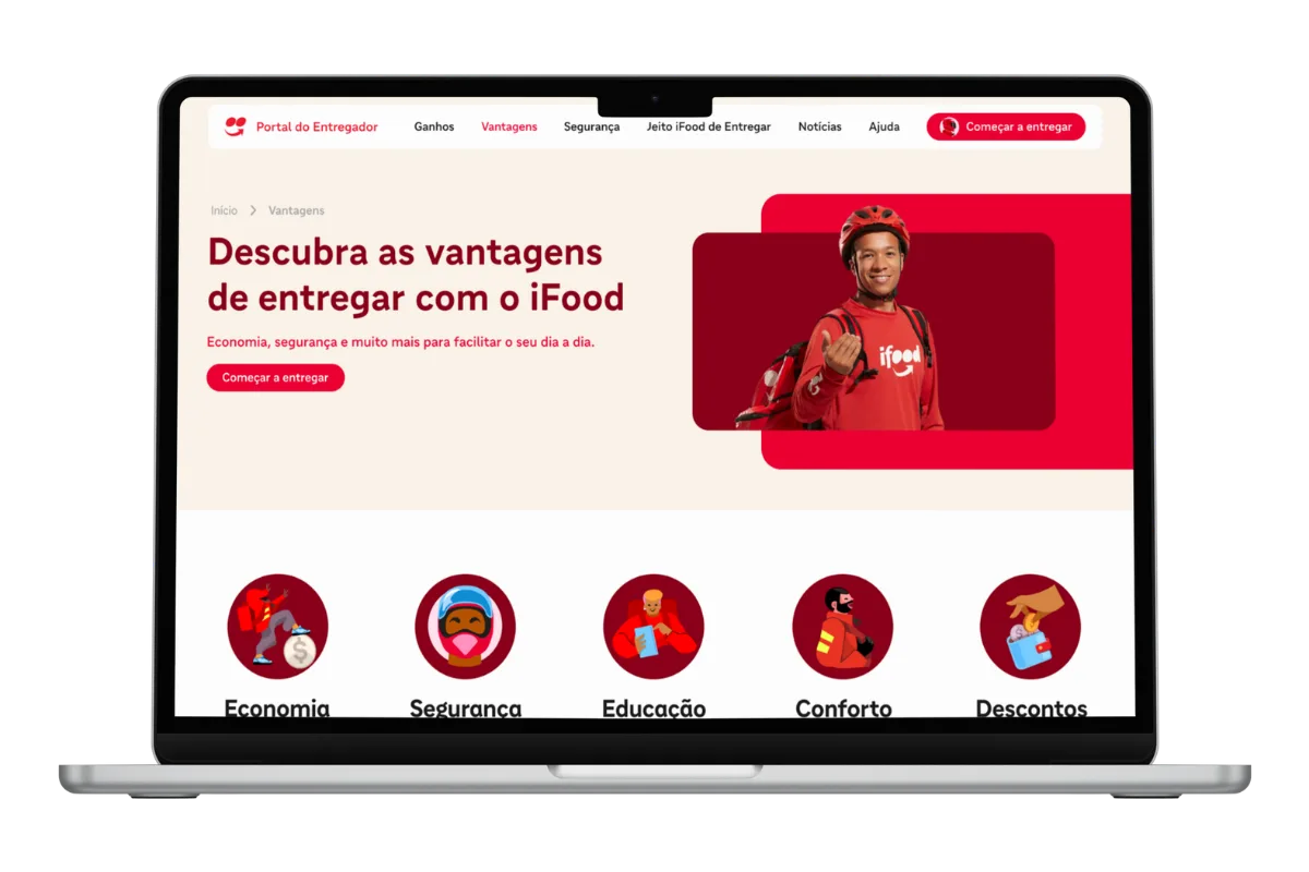 Mockup — Página Vantagens