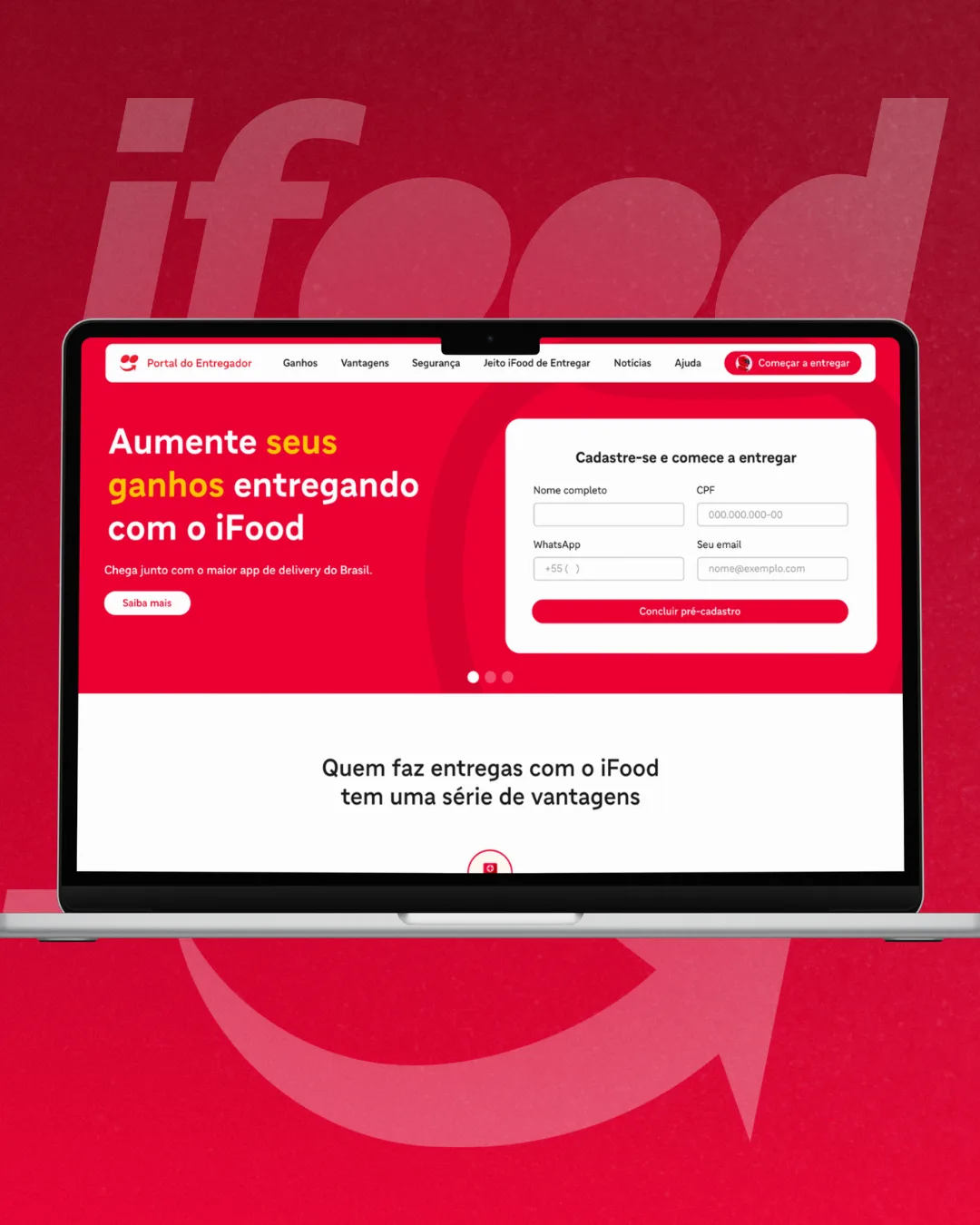 Jornada no Portal do Entregador iFood